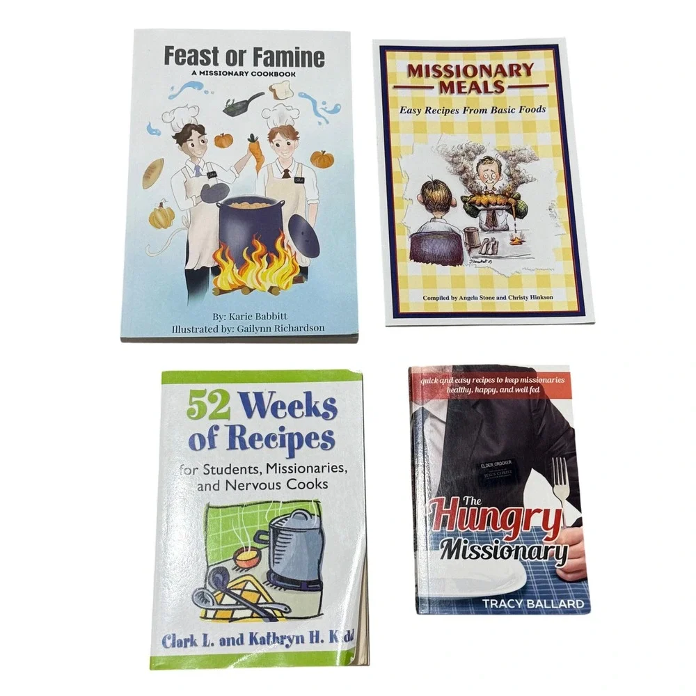 Missionary Students Cookbook Lot 4 Books Feast or Famine Hungry Missionary Easy